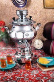 سماور گازی عالی نسب پیلوت دار مدل نقشینه ۶ لیتری